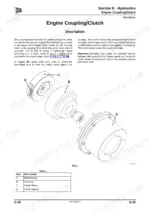 jcb-vmd70-vmd100-vibratory-roller-service-manual-9813-0300-3-exploded-view-139.webp JCB VMD70/VMD100, HATZ 1B40 engine coupling and centrifugal clutch exploded view diagram with component description table.