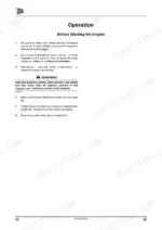 jcb-vmp-to-24-vibrating-plate-operator-manual-332-a5752-procedures-21.webp JCB VMP 14, 18, 24 operator manual page detailing pre-start inspection and engine starting safety procedures.