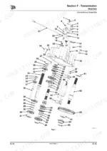 jcb-workmax-800d-utility-vehicle-service-manual-9813-0450-1-exploded-view-186.webp JCB Workmax 800D transmission gearbox exploded view diagram showing internal shafts, gears, and bearings for assembly.
