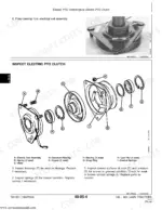 john-deere-130-to-185-lawn-tractors-technical-manual-tm1351-exploded-view-56.webp John Deere 130, 160, 165, 175, 180, 185 exploded view of electric PTO clutch inspection and component breakdown.