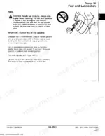 john-deere-130-to-185-lawn-tractors-technical-manual-tm1351-fluid-capacities-23.webp John Deere 130, 160, 165, 175, 180, 185 fuel and lubrication manual page showing refueling safety and fuel specifications.