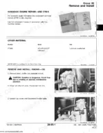 john-deere-130-to-185-lawn-tractors-technical-manual-tm1351-procedures-31.webp John Deere 130, 160, 165, 175, 180, 185 engine removal and installation procedure, fuel line and throttle cable steps.