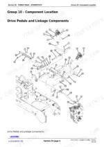 john-deere-2025r-compact-utility-tractor-technical-manual-tm127019-exploded-view-760.webp John Deere 2025R exploded view of hydrostatic drive pedals and linkage components with numbered parts list reference.