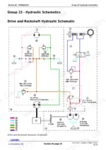 john-deere-2025r-compact-utility-tractor-technical-manual-tm127019-hydraulic-986.webp John Deere 2025R hydraulic schematic for the drive and rockshaft system showing pump flow, pressure relief, and valves.