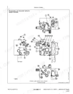 john-deere-250d-300d-articulated-dump-truck-repair-manual-tm2116-hydraulic-489.webp John Deere 250D, 300D hydraulic system manifold disassembly diagram showing numbered valve port locations.
