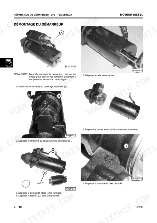 John Deere 260 repair
