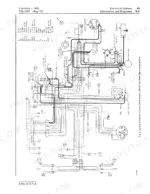 John Deere 3020 Tractor electrical system wiring diagram showing ignition circuit, key switch, alternator, and battery.