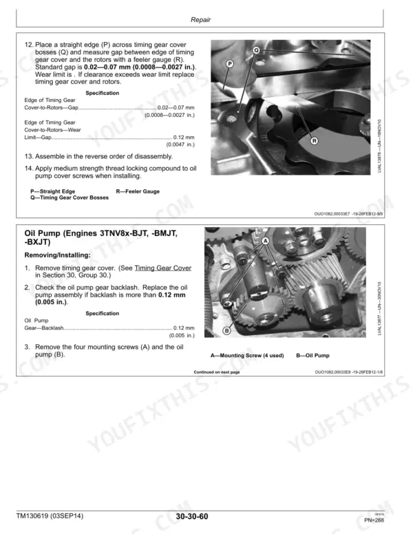 John Deere 3033R diagnostic and repair manual - Repair