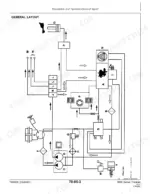 john-deere-3100-to-x-tractors-technical-manual-tm4525-hydraulic-379.webp John Deere 3100, 3200, 3200 X, 3300, 3300 X, 3400, 3400 X hydraulic system general layout diagram showing pumps and valves.