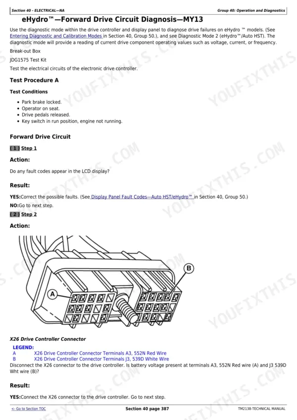 John Deere 3120 diagnostic and repair - Section 40 - ELECTRICAL—NA