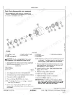 John Deere 318D, 319D, 320D, 323D track roller exploded view diagram and disassembly and assembly procedure steps.