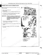 John Deere 4.5L, 6.8L, 4045, 6068 Diesel Engines: Inspect and clean cylinder block procedure with component diagrams.