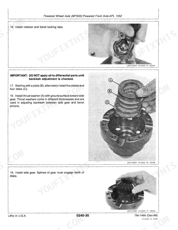 John Deere 410B repair