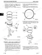 john-deere-4500-4600-4700-compact-utility-tractors-technical-manual-tm1679-hydraulic-68.webp John Deere 4500, 4600, 4700 piston and connecting rod assembly procedure, ring installation, and exploded view diagram.