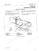 john-deere-450c-crawler-technical-manual-tm1102-hydraulic-585.webp John Deere 450C Crawler hydraulic system diagram showing pump, control valve, boom and bucket cylinders with test points.