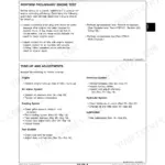 John Deere 4555, 4755, 4955, 4560, 4760, 4960 engine tune-up and adjustment procedures and preliminary test steps.