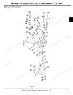 John Deere 4X2, 4X6 gas engine carburetor exploded view diagram showing component locations A through AI.