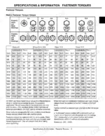 John Deere 4X2, 4X6 metric fastener torque specifications table for bolt classes 4.8, 8.8, 9.8, 10.9, and 12.9.