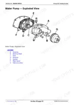 john-deere-5055e-5065e-5075e-tractors-repair-manual-tm900919-exploded-view-155.webp John Deere 5055E, 5065E, 5075E water pump exploded view diagram showing housing, bearing shaft, seal, impeller, and gasket.