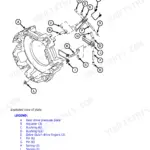 John Deere 5055E, 5065E, 5075E, 5078E, 5085E, 5090E exploded view diagram of LUK clutch assembly and pressure plate parts.