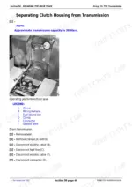john-deere-5055e-to-5090e-tractors-repair-manual-tm801719-fluid-capacities-120.webp John Deere 5055E, 5065E, 5075E, 5078E, 5085E, 5090E procedure for separating clutch housing from transmission.