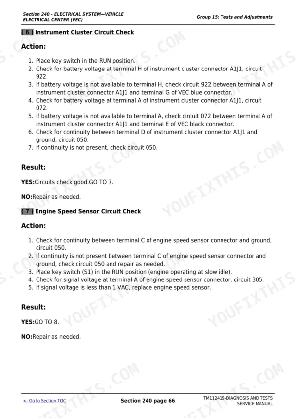 John Deere 5083E Limited diagnostic - Section 240 - ELECTRICAL SYSTEM—VEHICLE