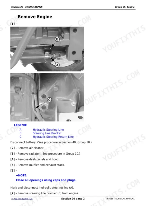 John Deere 5303, 5403 Technical Manual — Service Procedures