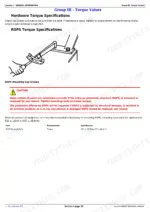john-deere-544e-to-644e-4wd-loaders-repair-manual-tm1414-torque-39.webp John Deere 544E, 544E LL, 544E TC, 624E, 644E ROPS mounting cap screw torque specifications and diagram.