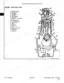 John Deere 6076 Engines sectional view diagram showing cylinder block, crankshaft, piston, and valve components.