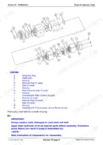 john-deere-6105d-to-6140d-tractors-repair-manual-tm607219-exploded-view-341.webp John Deere 6105D, 6115D, 6130D, 6140D exploded view diagram of hydraulic pump components and seal replacement legend.