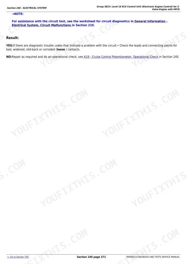 John Deere 6130 diagnostic - Section 240 - ELECTRICAL SYSTEM