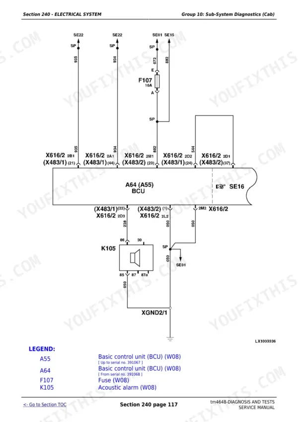 John Deere 6215 operation and test - Section 240 - ELECTRICAL SYSTEM
