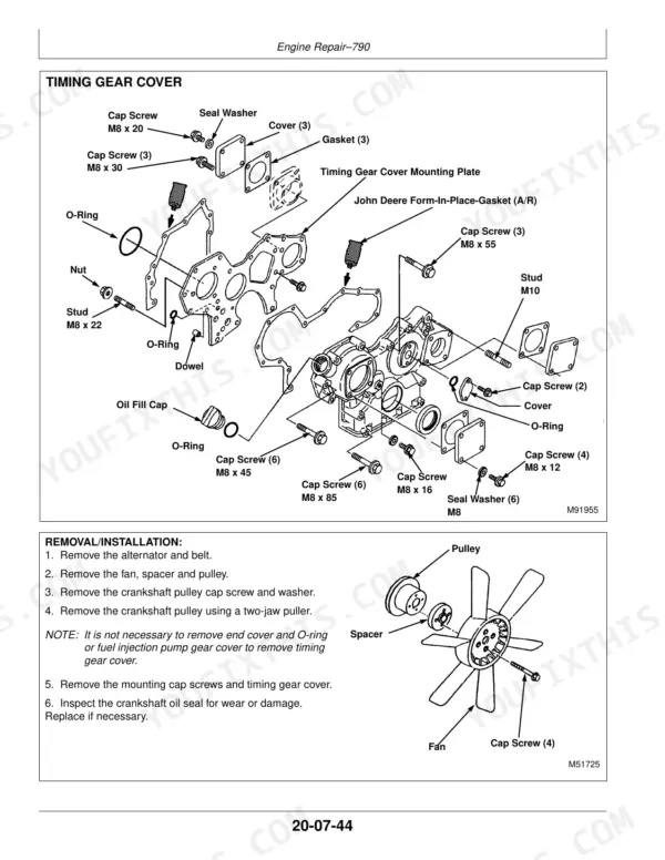 John Deere 670 repair - Engine Repair–790