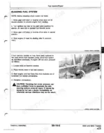 john-deere-6800-6900-tractors-technical-manual-tm4516-procedures-79.webp John Deere 6800, 6900 fuel system bleeding procedure, including loosening fuel injection nozzle lines and safety warning.