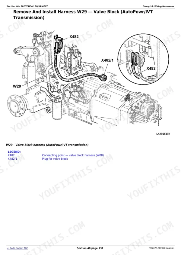 John Deere 7220 repair - Section 40 - ELECTRICAL EQUIPMENT