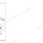 John Deere 730, 733, 740, 745, 750 exploded view of steering cylinder, tie-rods, piston rod, and seals for front-wheel drive axles.