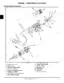 John Deere 737, 757 engine internal components exploded view diagram showing valves, camshaft, and rocker assembly.