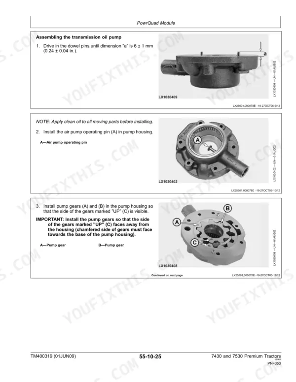 John Deere 7430 Premium repair - PowrQuad Module