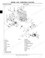 john-deere-825i-xuv-gator-utility-vehicle-technical-manual-tm107119-exploded-view-28.webp John Deere 825i gas engine intake component location diagram showing fuel rail, throttle body, and air filter assembly.