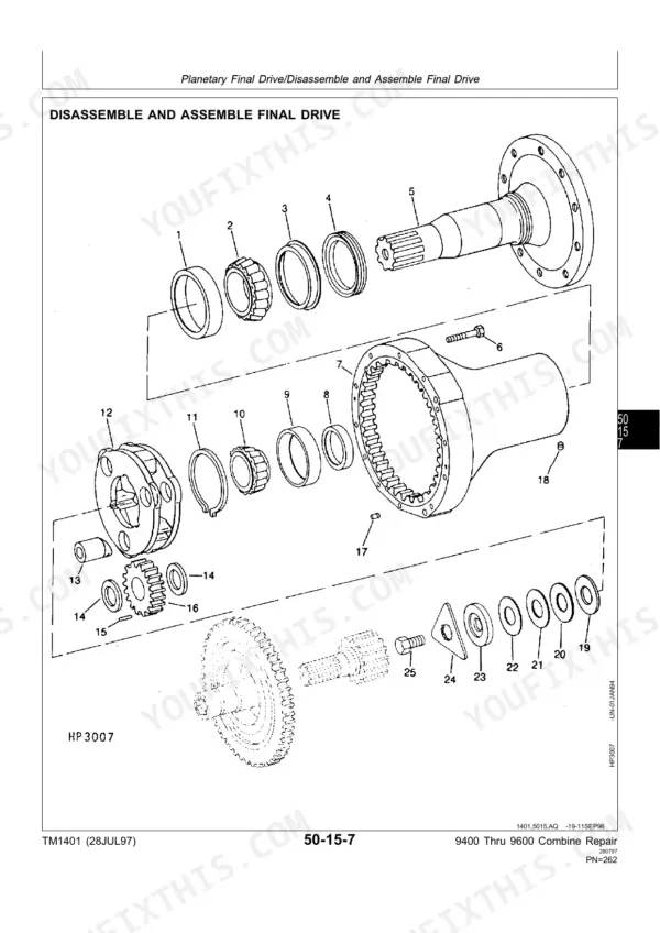 John Deere 9400 repair