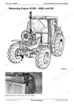 john-deere-agriculture-6100-to-6600-tractors-repair-manual-tm4493-procedures-75.webp John Deere Agriculture 6100, SE6100, 6200, SE6200, 6300, SE6300, 6400, SE6400, 6506, 6600 engine removal and service cover procedure.