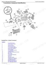 john-deere-agriculture-6100d-to-6130d-tractors-repair-manual-tm608819-exploded-view-223.webp John Deere Agriculture 6100D-6130D exploded view diagram of 12-speed transmission components and parts legend.
