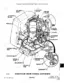 John Deere AMT600, AMT622, AMT626 KF82D/FZ340D engine internal components diagram showing piston, camshaft, and valves.