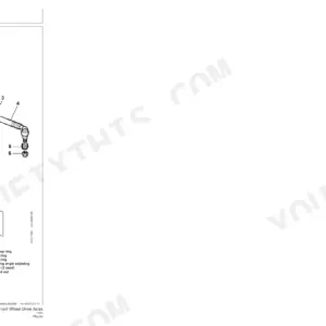 John Deere AS-2025, AS-2035, AS-2035N, AS-2045, AS-2060, MS-2025, MS-2035, MS-2045 exploded view of steering cylinder and tie rod.