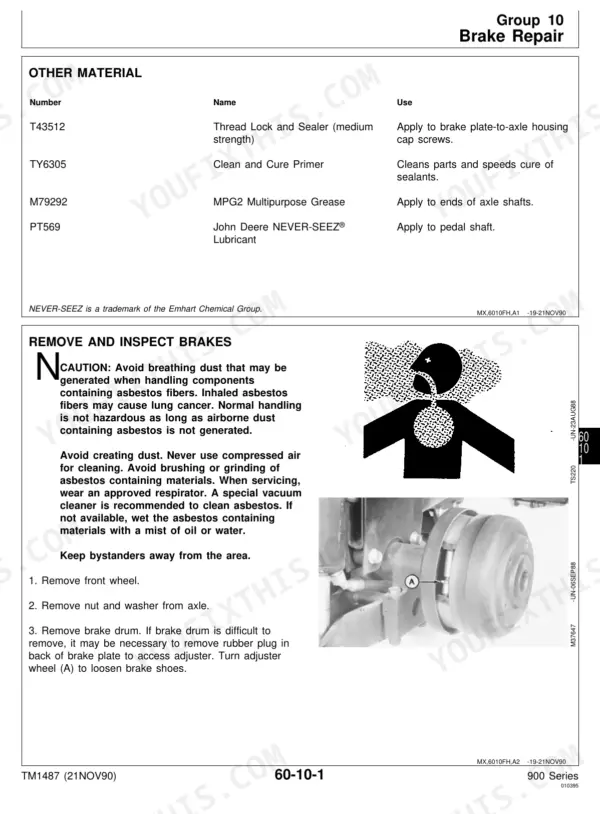 John Deere F911 repair - Group 10