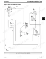 John Deere GX70, GX75, GX85, SX85, GX95, SRX75, SRX95 electrical schematic for ignition and operator presence system.