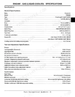 John Deere HPX 4X2, HPX 4X4 Gas, HPX 4X4 Diesel Gator: Kawasaki FD620D liquid-cooled engine specifications and test data.