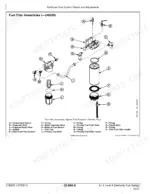 john-deere-power-systems-powertech-8-1l-diesel-engine-technical-manual-ctm255-exploded-view-31.webp John Deere Power Systems PowerTech™ 8.1L exploded view of fuel filter assemblies, headers, and water separator components.