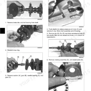 John Deere SST15, SST16, SST18 power train propel unit disassembly and assembly procedure steps and component photos.