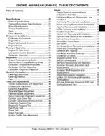 john-deere-x300-to-x360-select-series-tractors-technical-manual-tm2308-torque-23.webp John Deere X300, X304, X320, X324, X340, X360 Kawasaki FH491V engine service manual table of contents page.